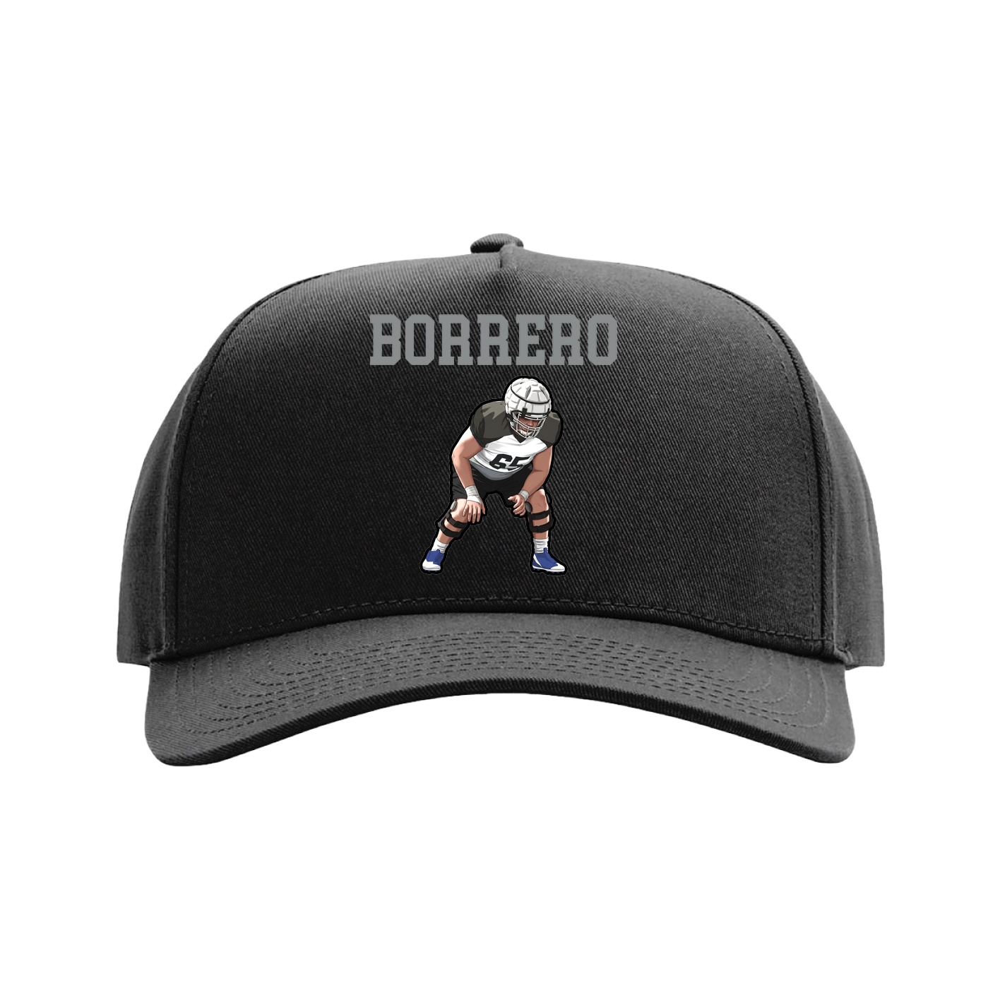 Full Fabric Five-Panel Champ Cap — Shirsey in Black