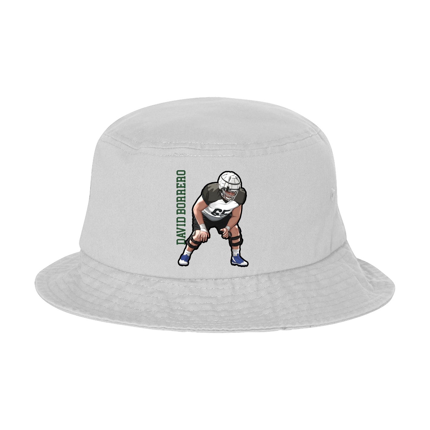 Bucket Cap — Name Vertical in White