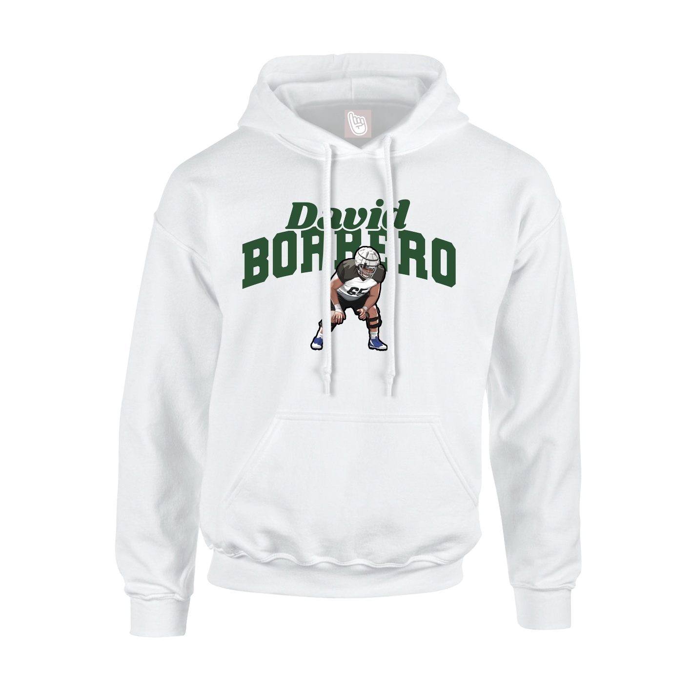 Youth Hoodie — Signature Arch in White