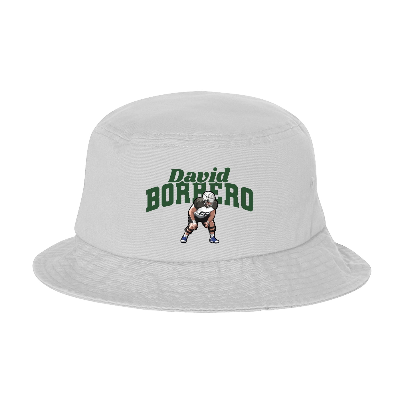 Bucket Cap — Signature Arch in White