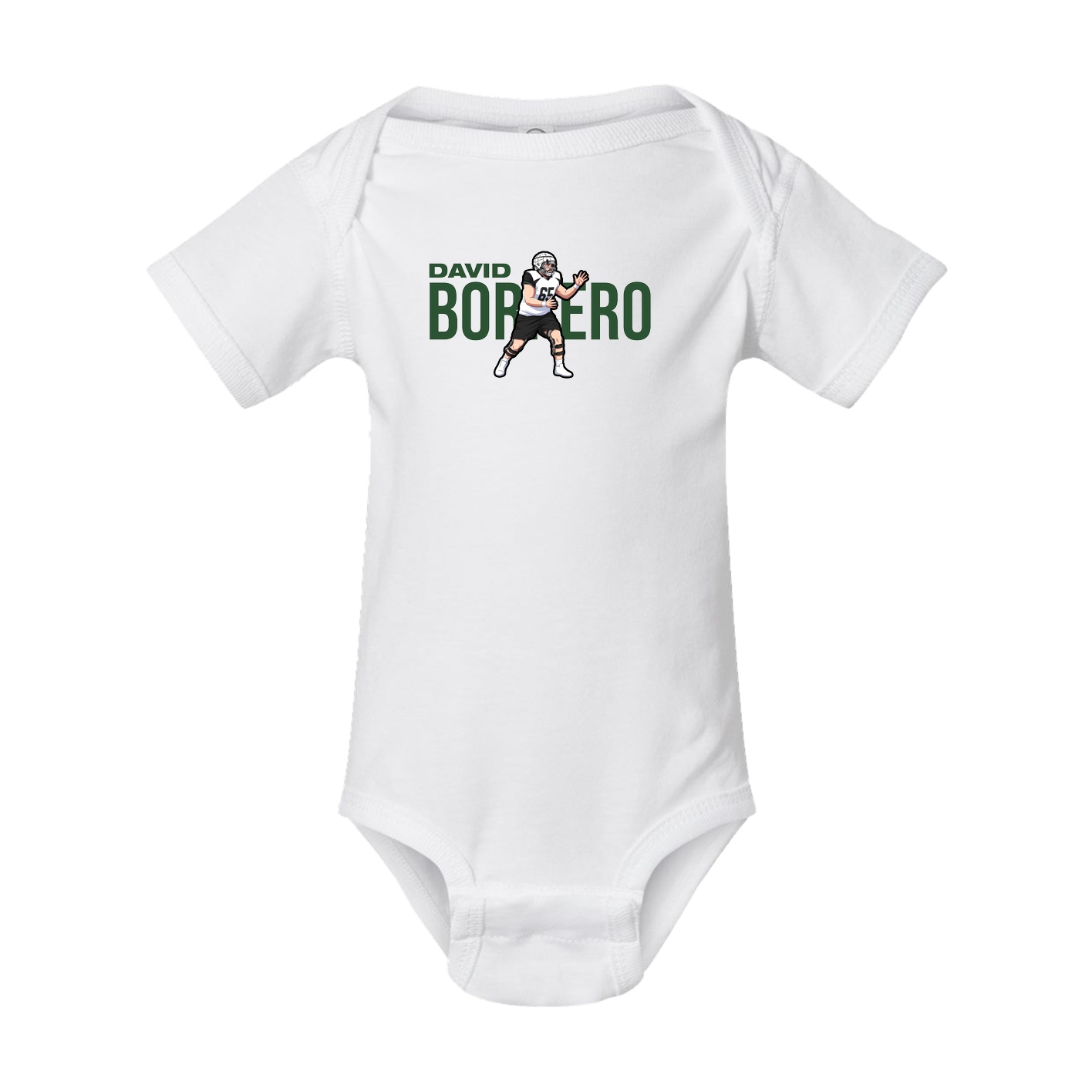 Baby Onesie — Player Name in White
