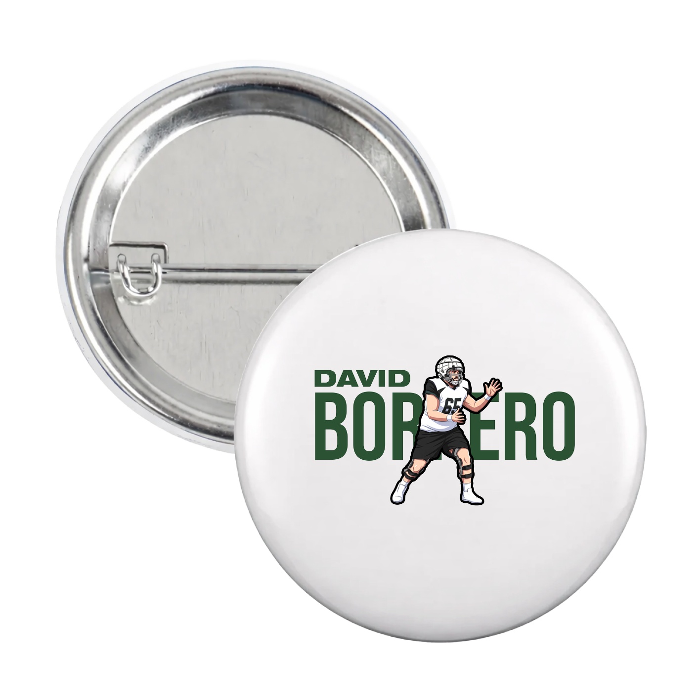 Game Day Button — Player Name in White
