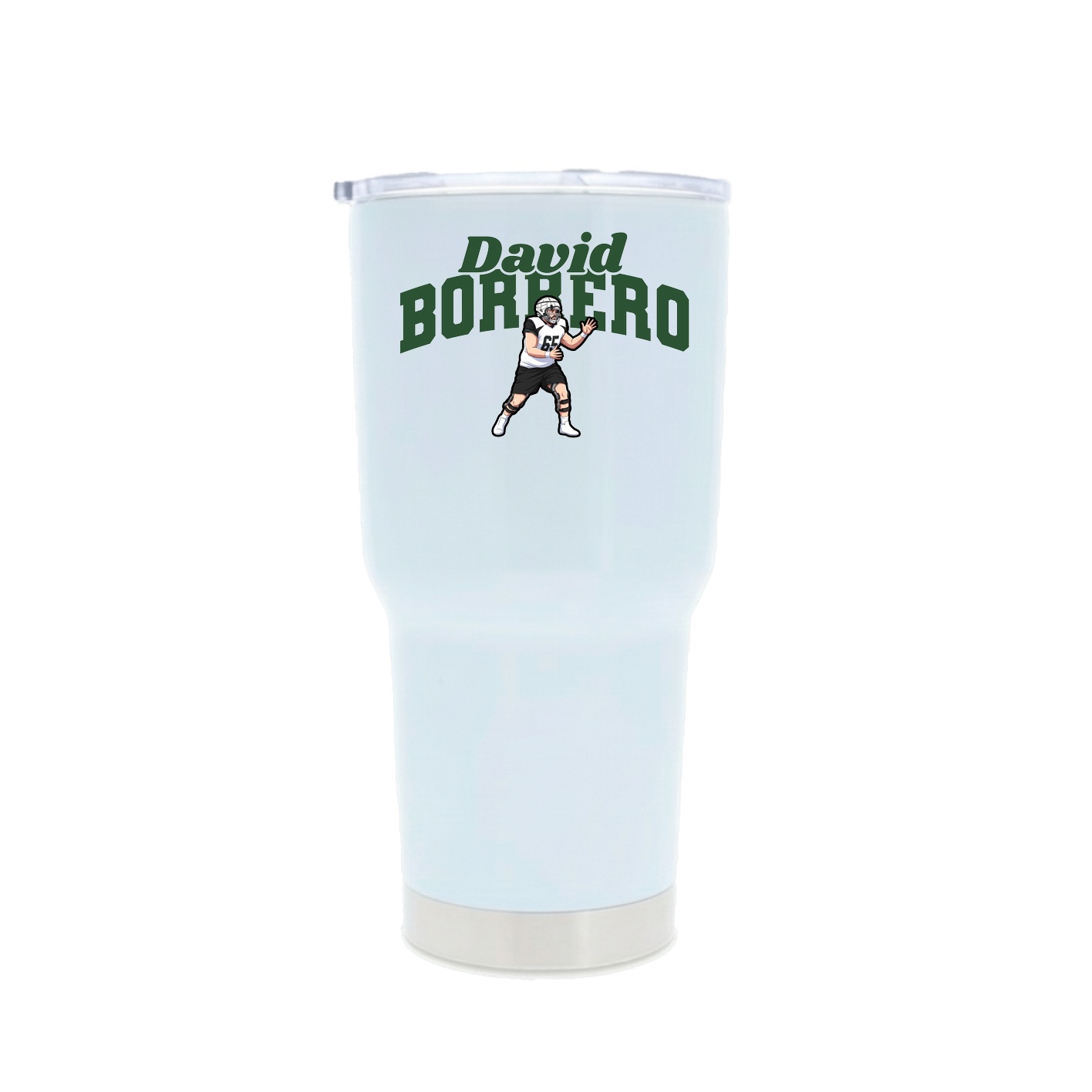 30oz Stainless Steel Tumbler — Signature Arch in White