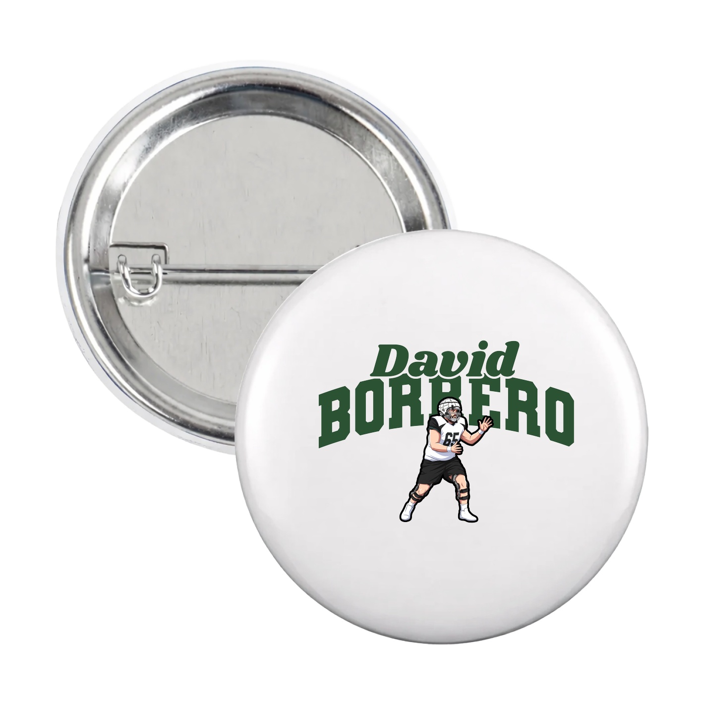 Game Day Button — Signature Arch in White