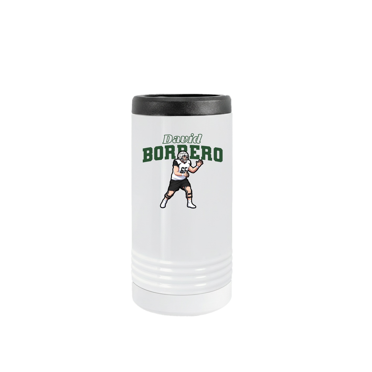 Slim Beverage Holder — Name Arch in White