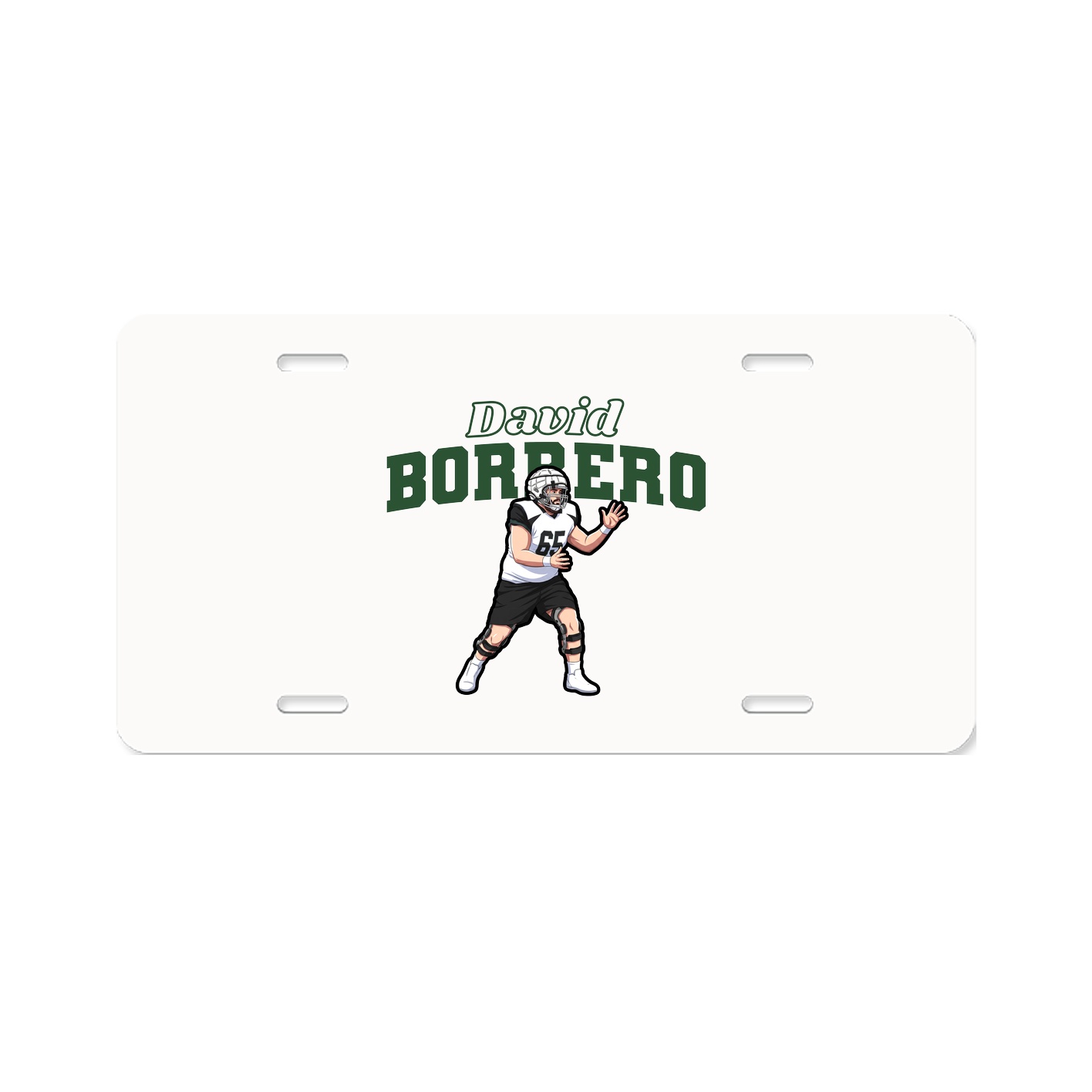 License Plate — Name Arch in Classic