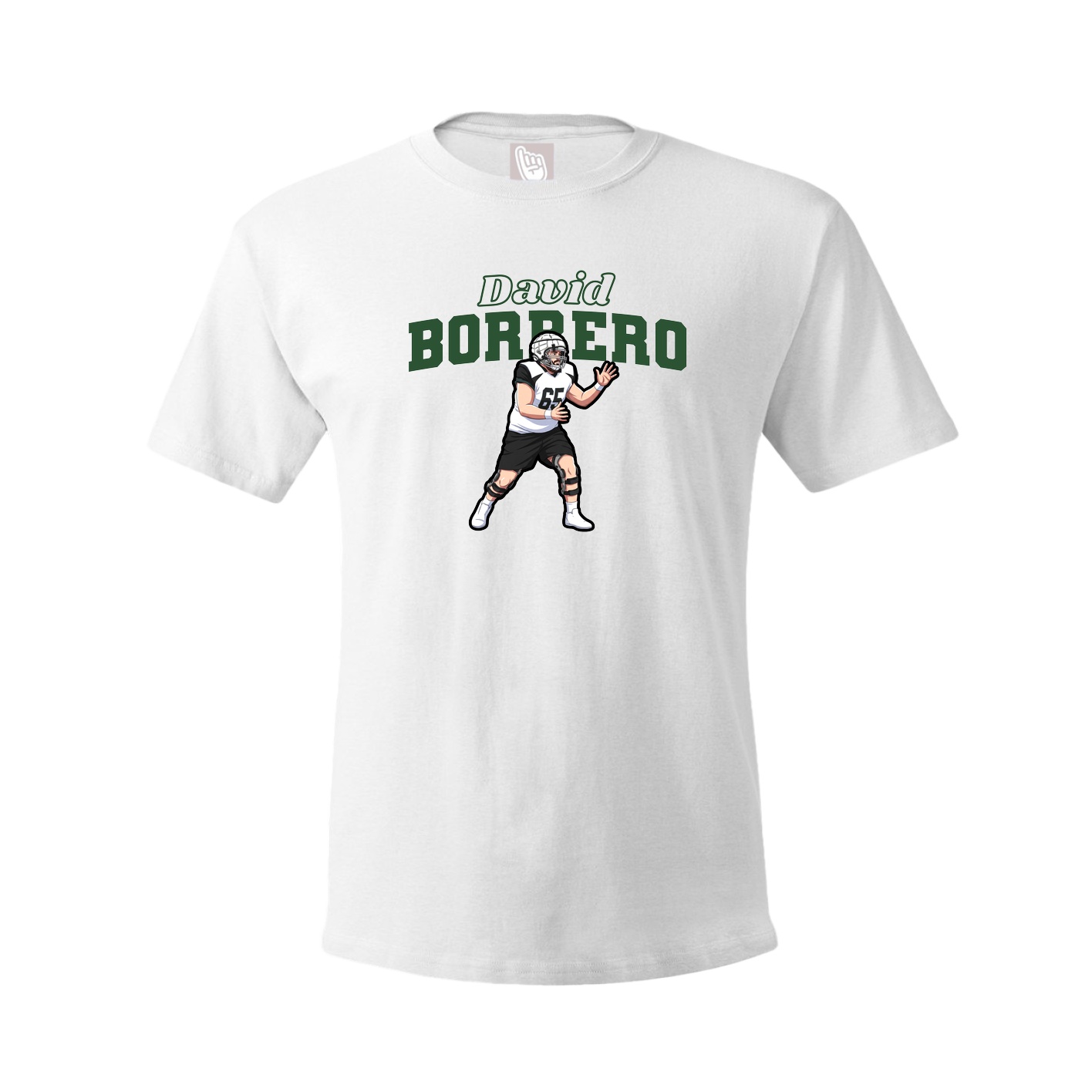 Youth Tee — Name Arch in White