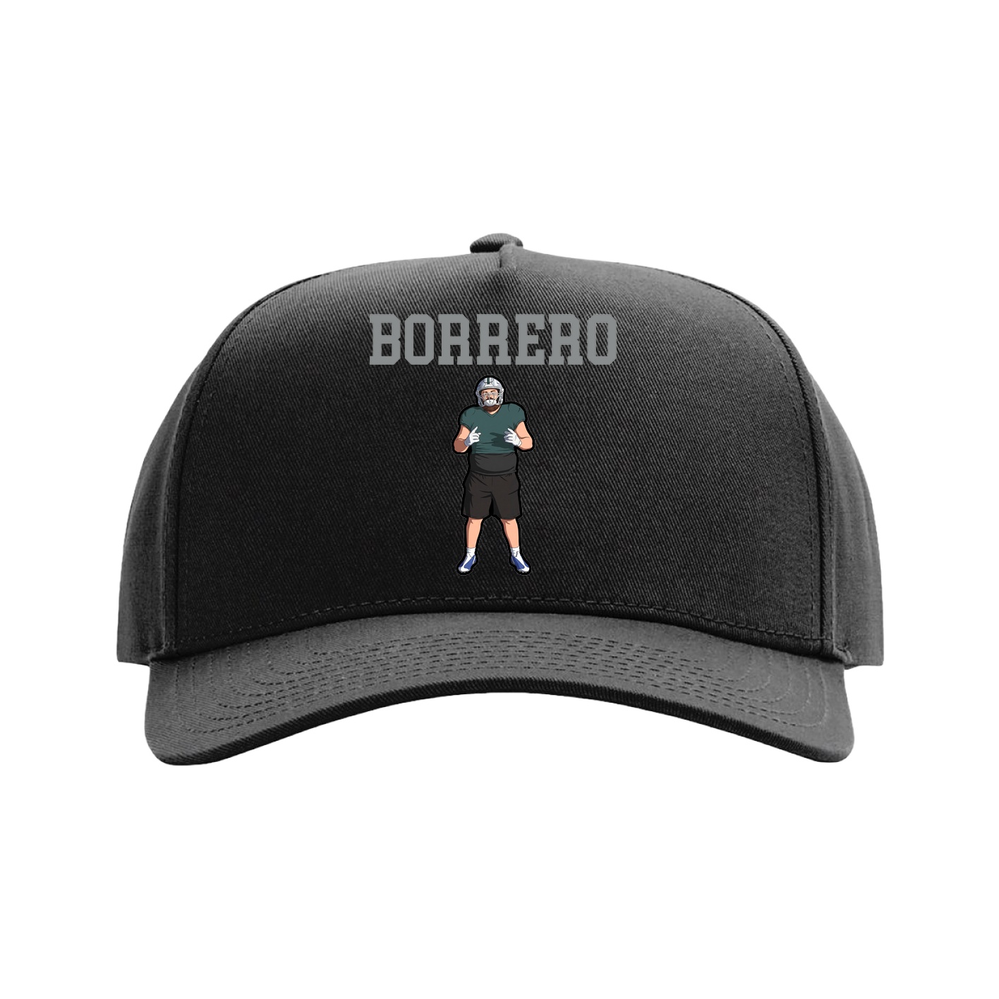 Full Fabric Five-Panel Champ Cap — Shirsey in Black