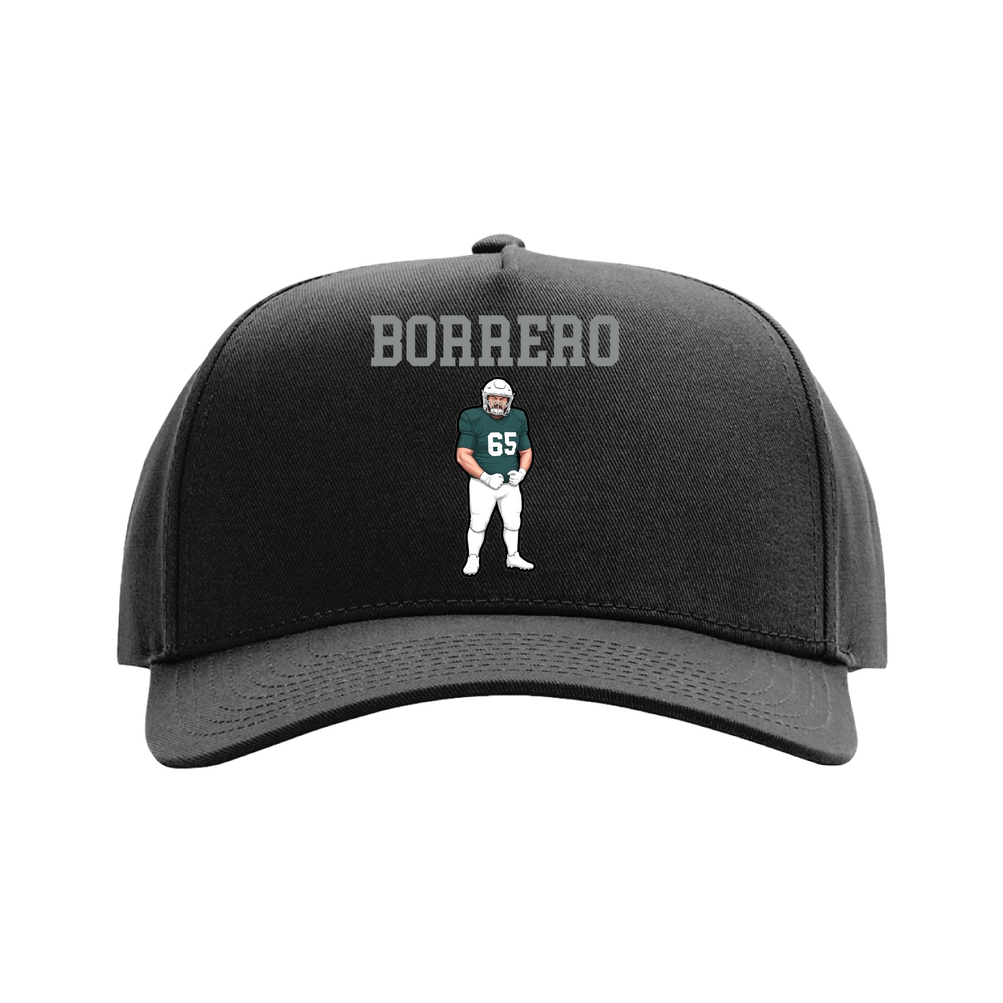 Full Fabric Five-Panel Champ Cap — Shirsey in Black