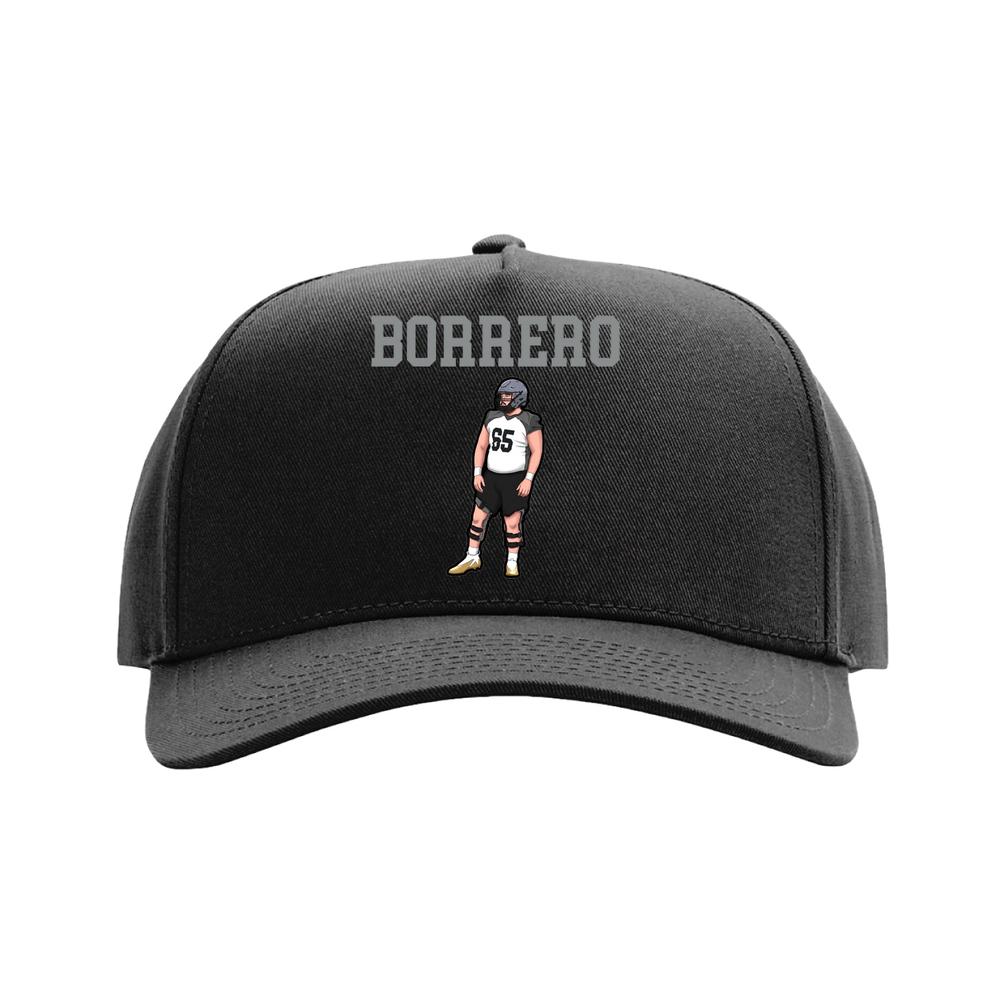 Full Fabric Five-Panel Champ Cap — Shirsey in Black