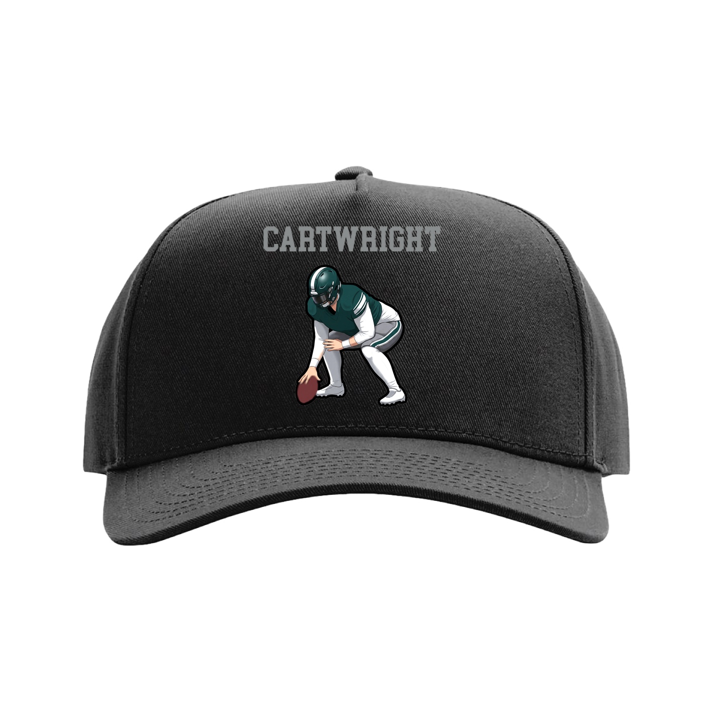 Full Fabric Five-Panel Champ Cap — Shirsey in Black