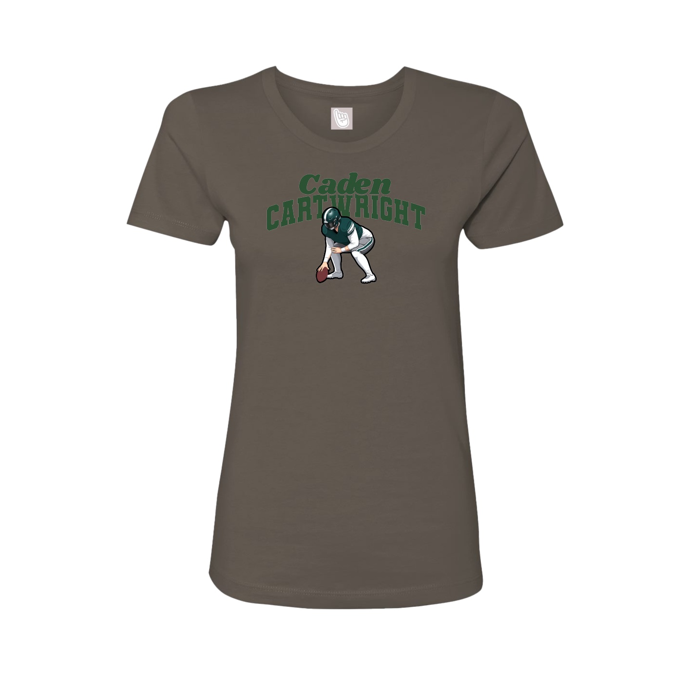 Fitted Women's Tee — Signature Arch in Grey