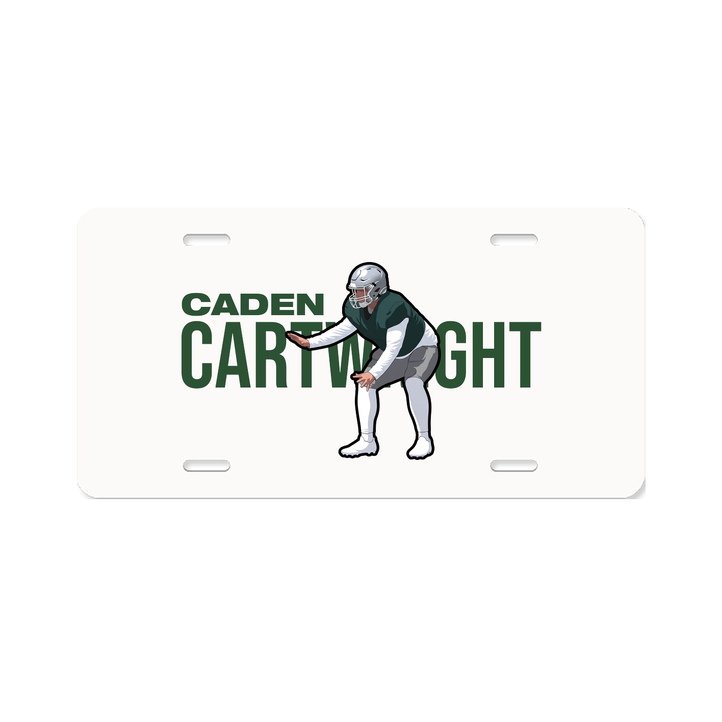 License Plate — Player Name in Classic