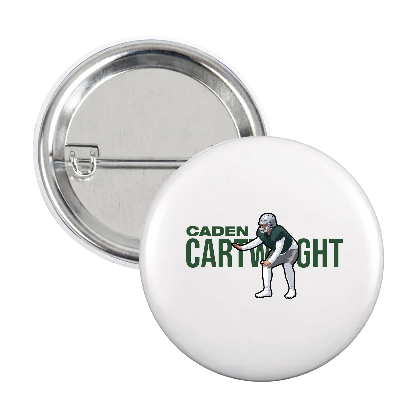 Game Day Button — Player Name in White