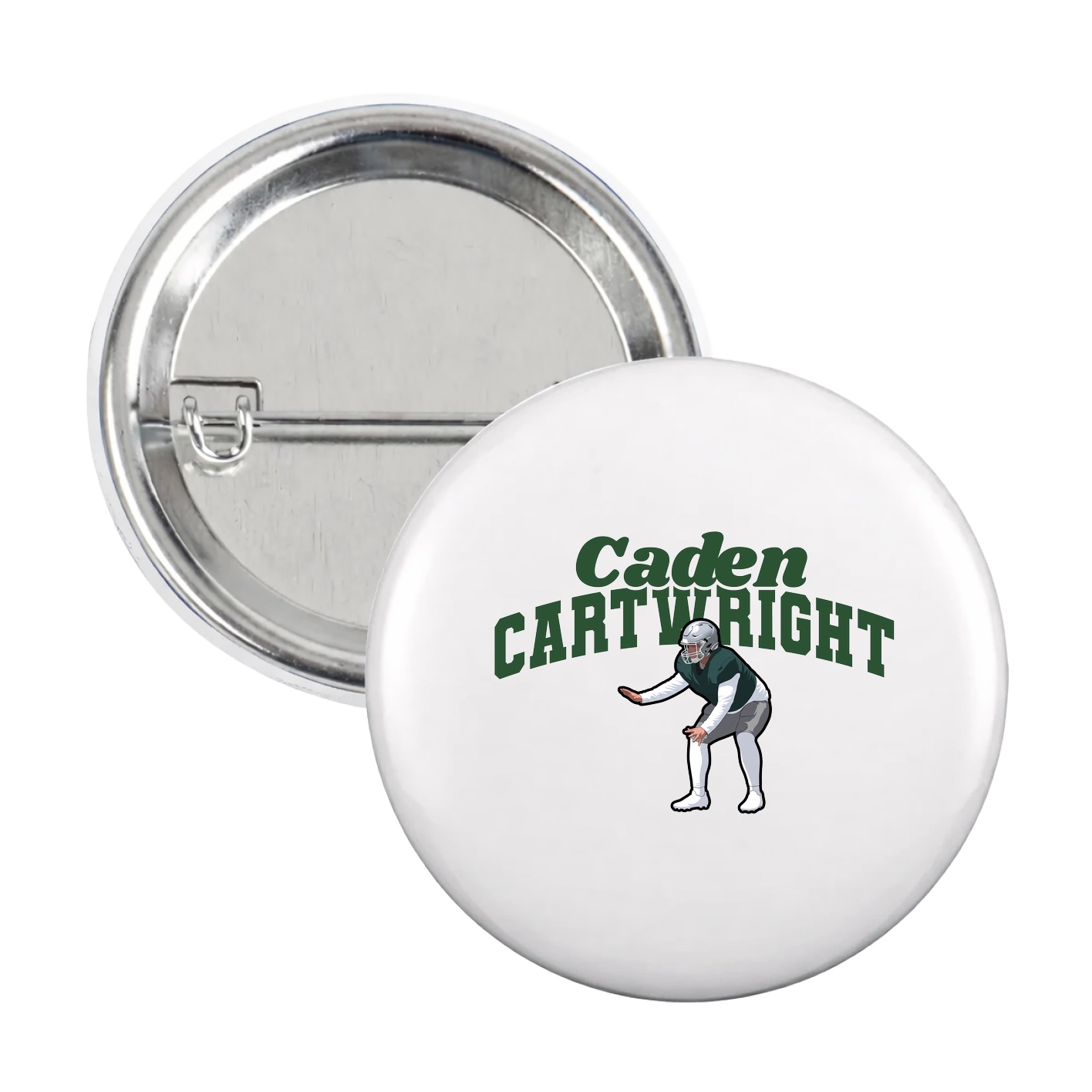Game Day Button — Signature Arch in White