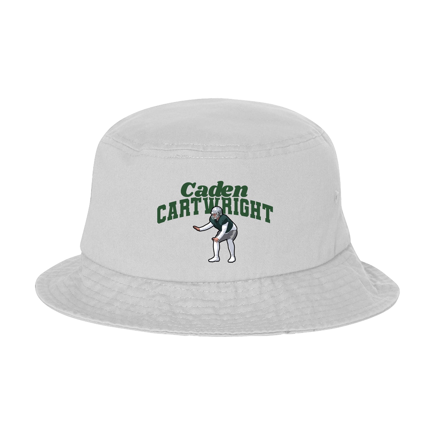 Bucket Cap — Signature Arch in White