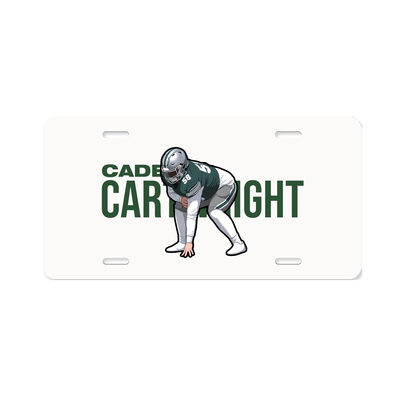 License Plate — Player Name in Classic