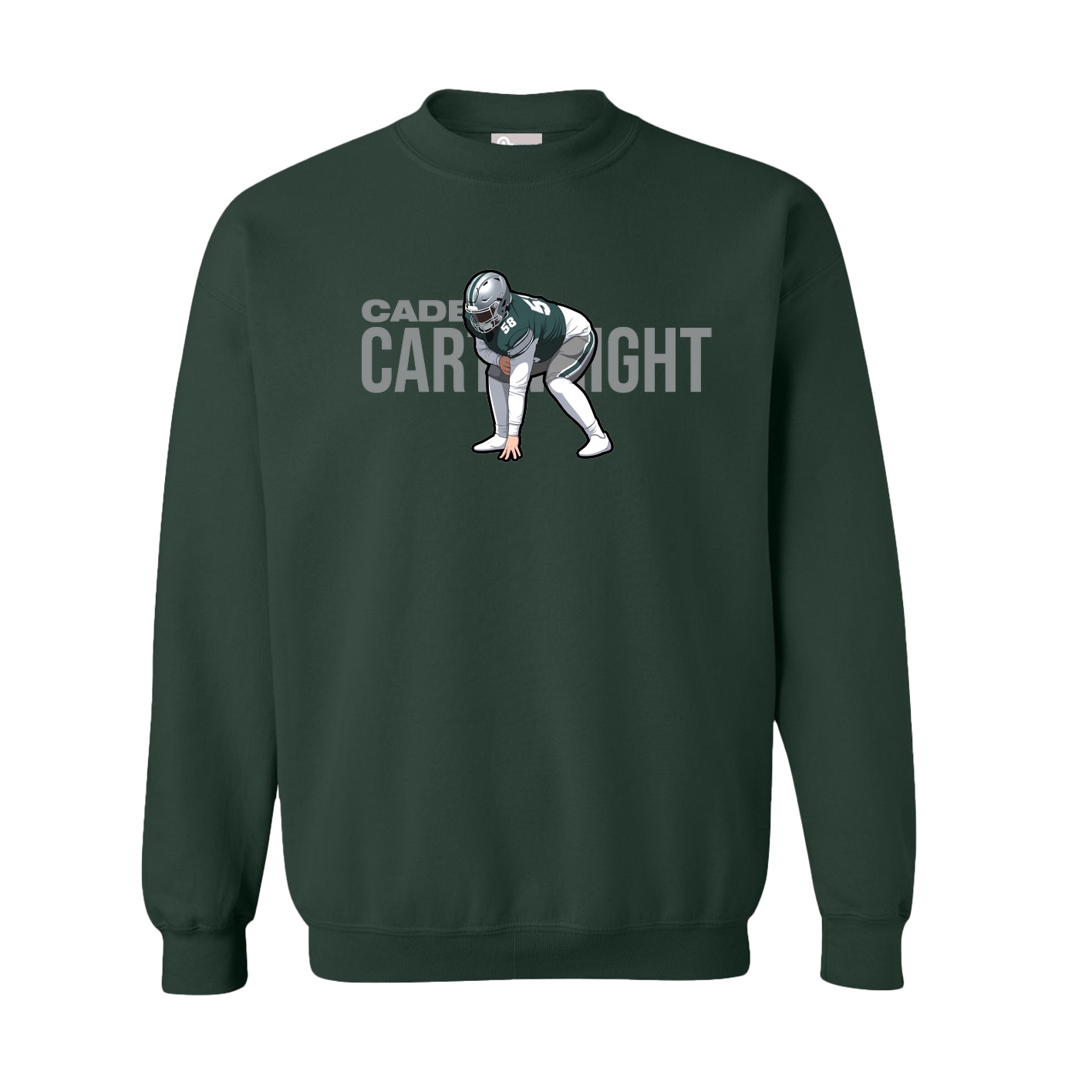 Fleece Crew — Player Name in Green