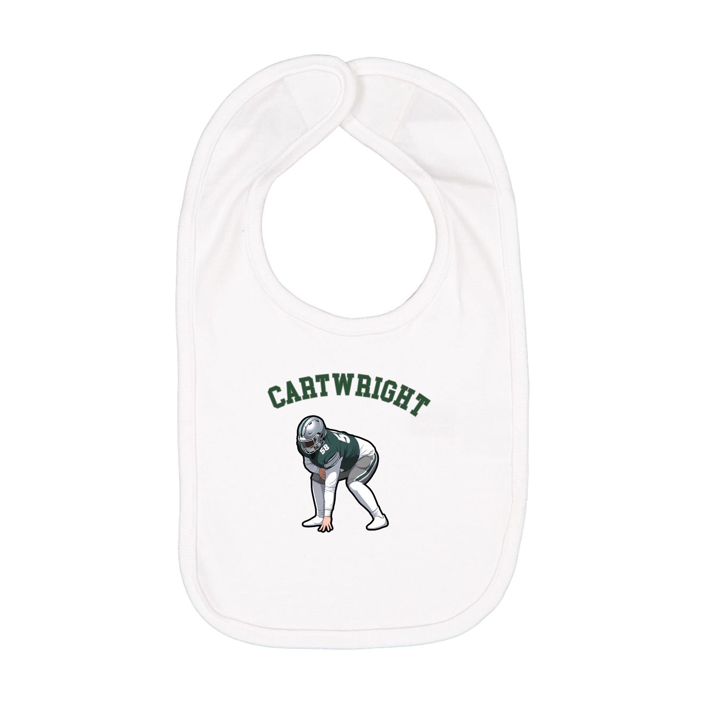 Infant Bib — Shirsey Arch in White