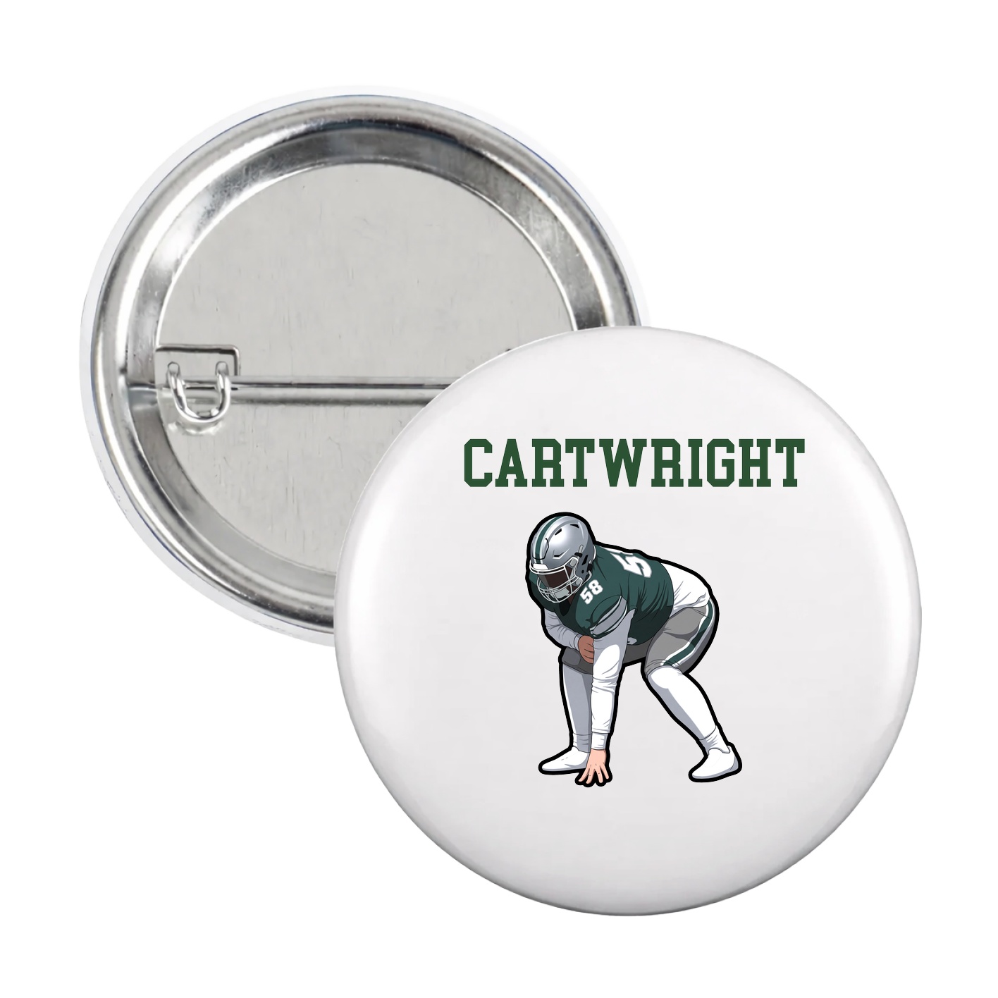 Game Day Button — Shirsey in White