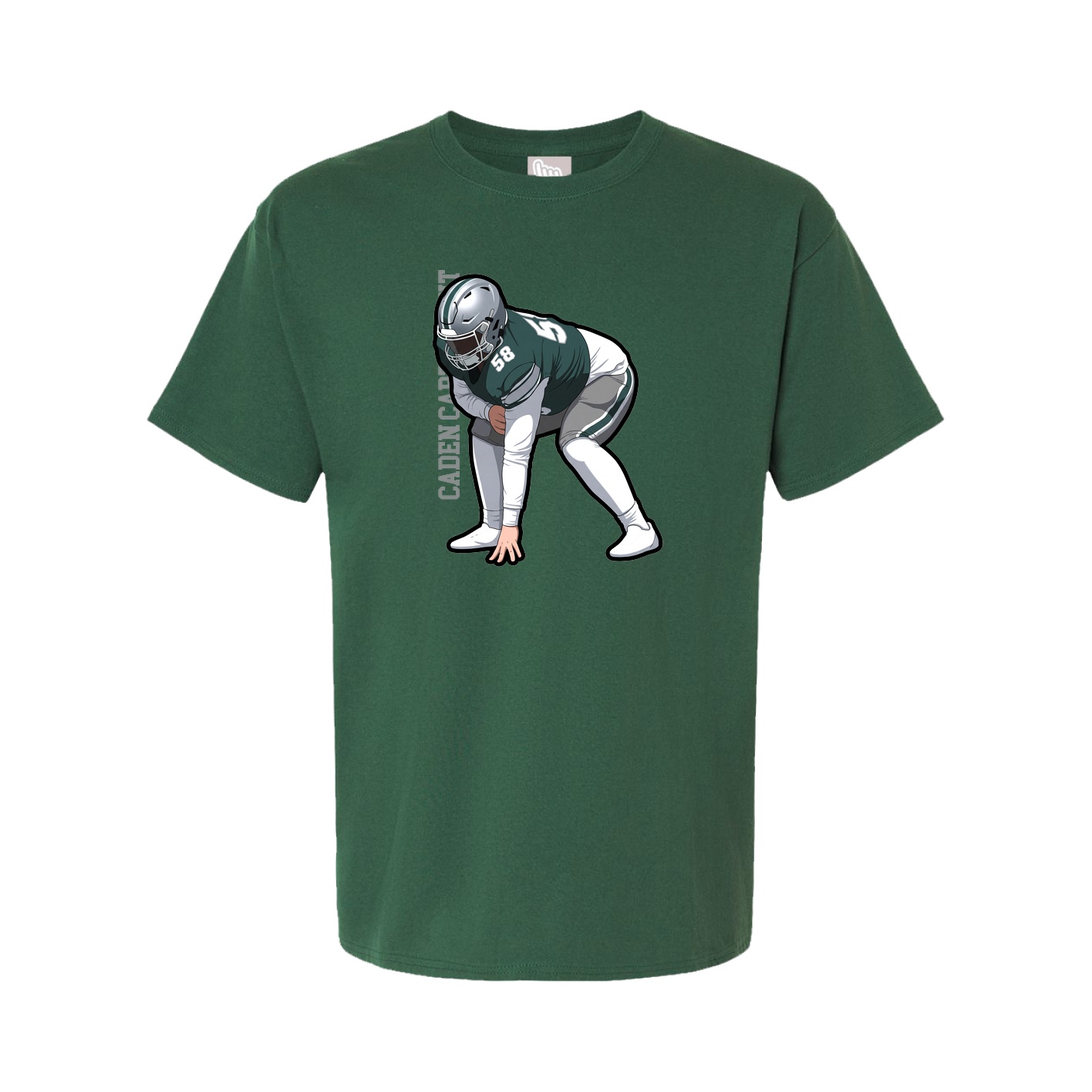 Youth Tee — Name Vertical in Green