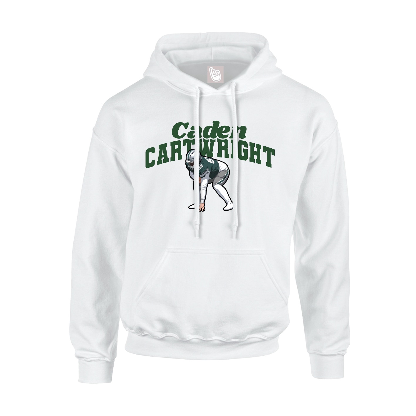 Youth Hoodie — Signature Arch in White