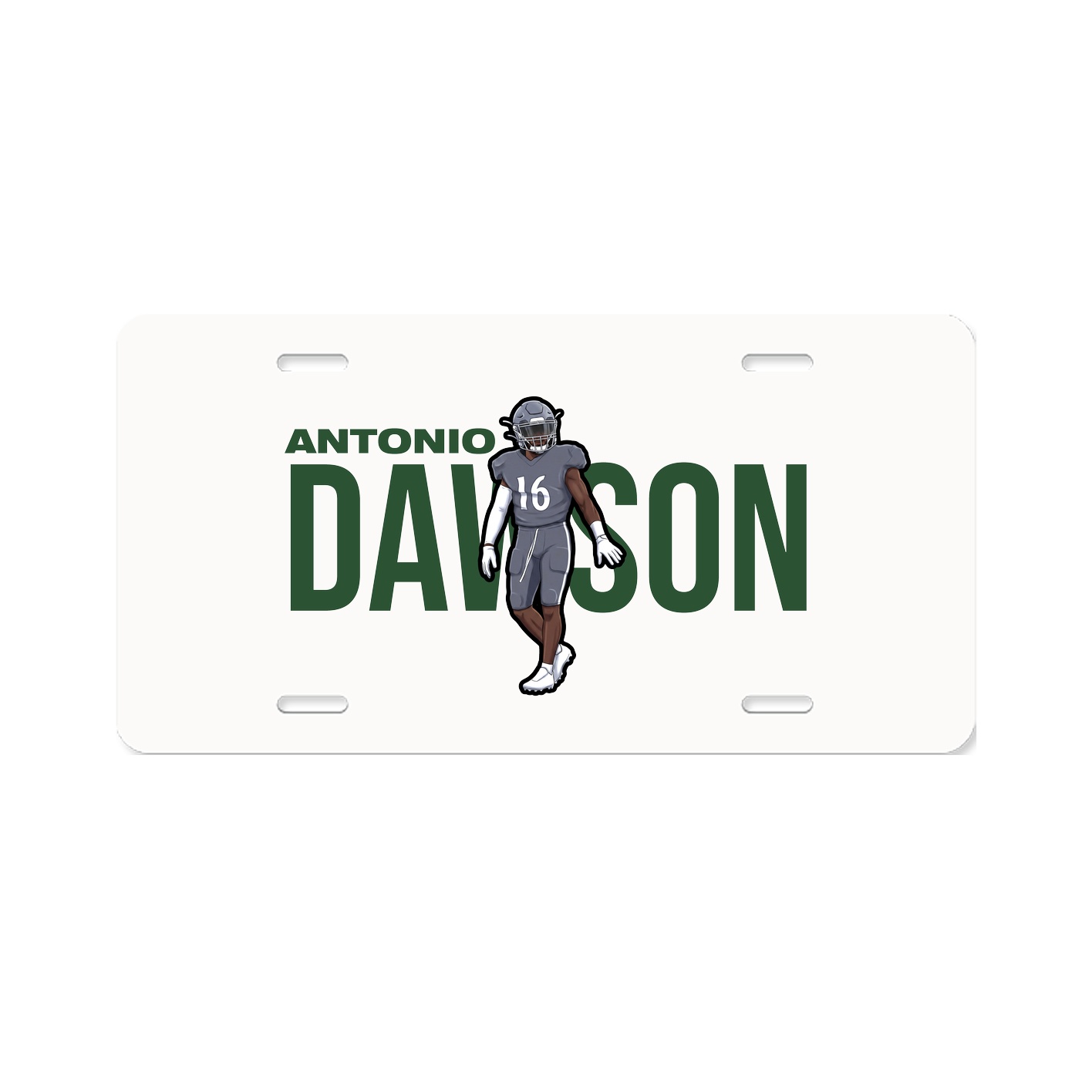 License Plate — Player Name in Classic