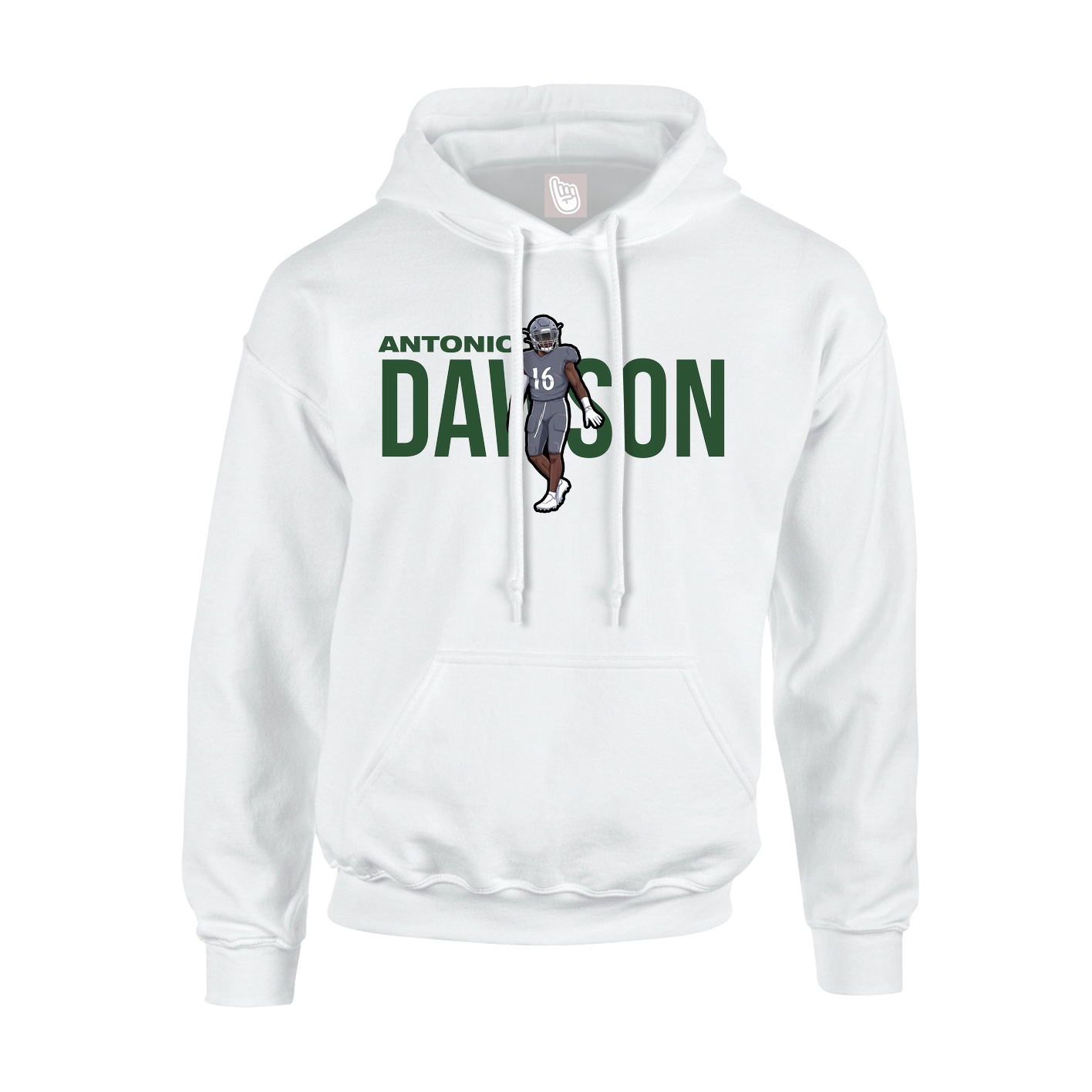Youth Hoodie — Player Name in White