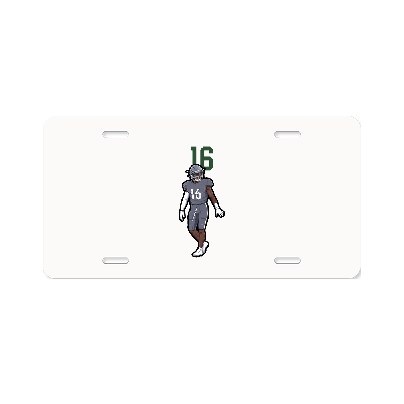 License Plate — Number Top in Classic
