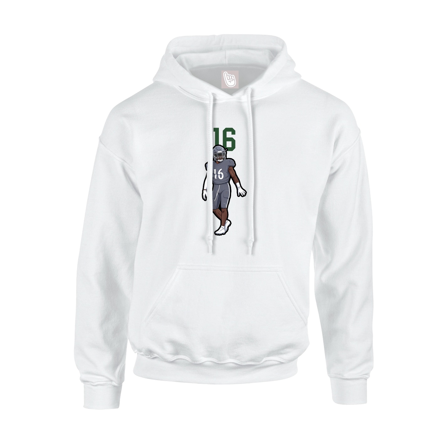 Hoodie — Number Top in White