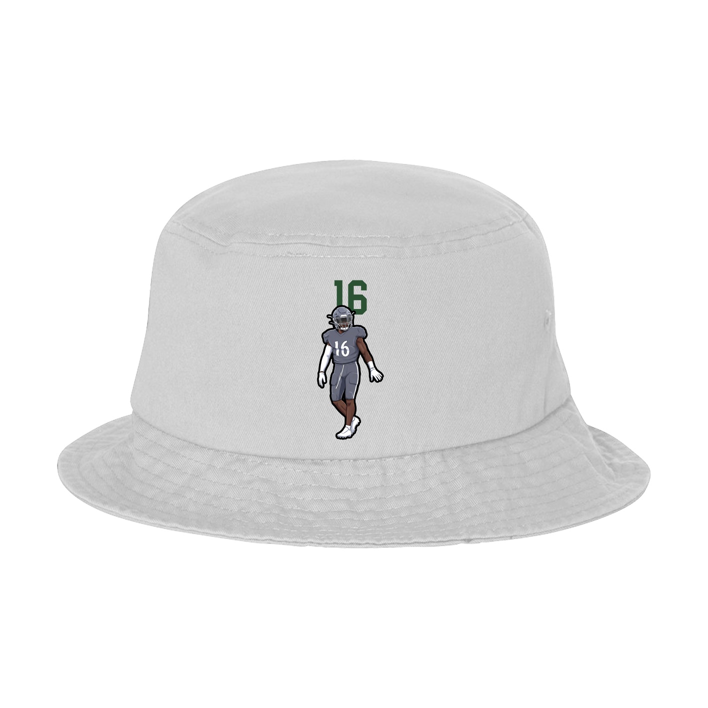 Bucket Cap — Number Top in White