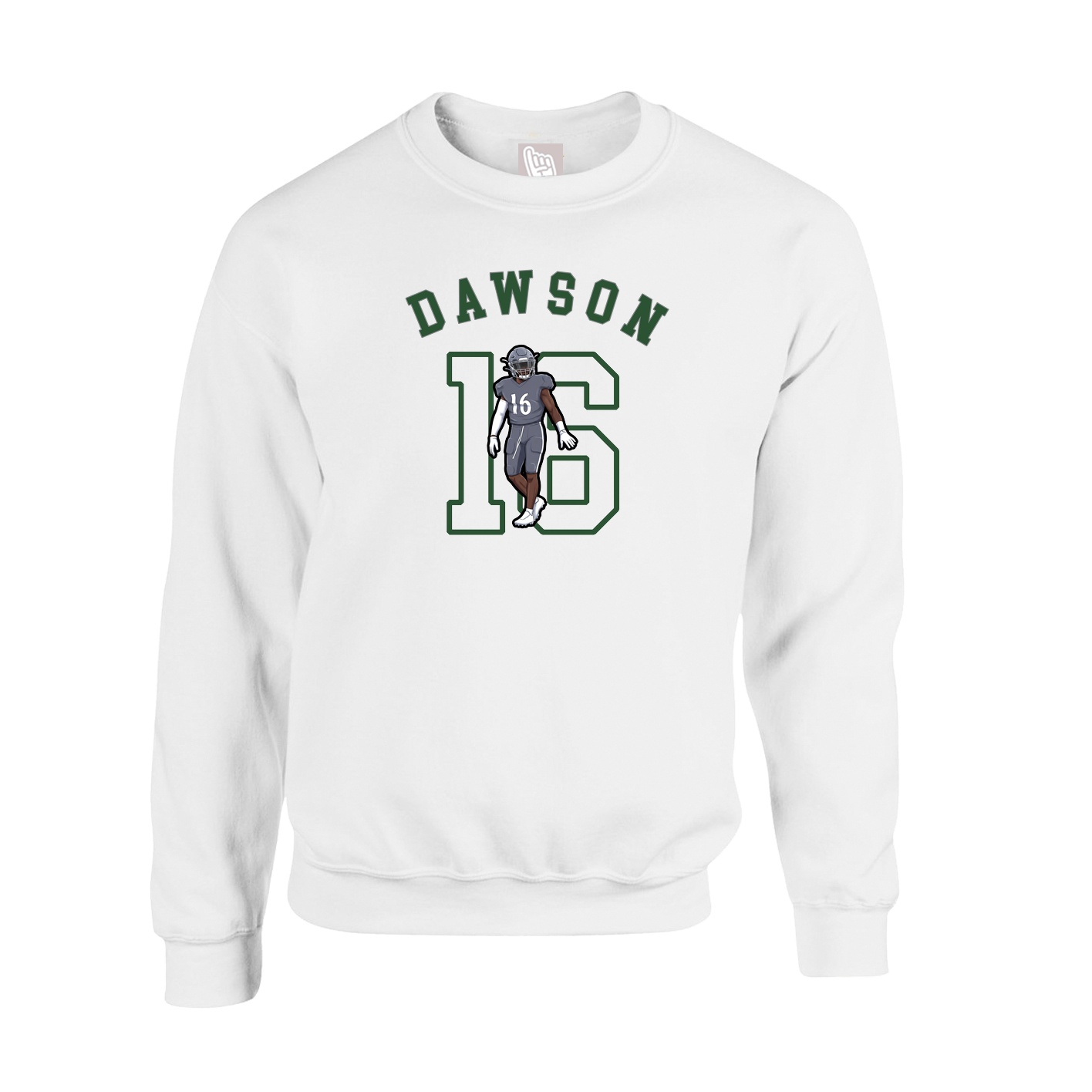 Fleece Crew — Shirsey Arch in White