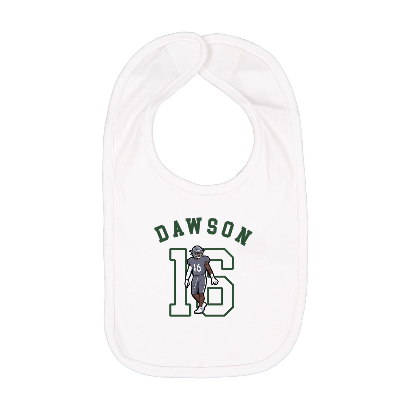 Infant Bib — Shirsey Arch in White
