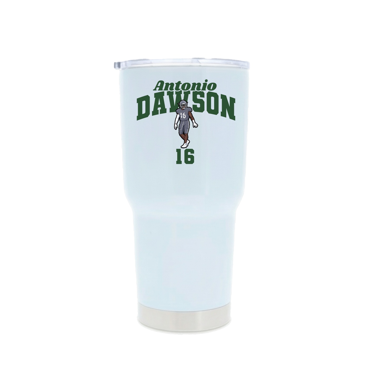 30oz Stainless Steel Tumbler — Signature Arch in White