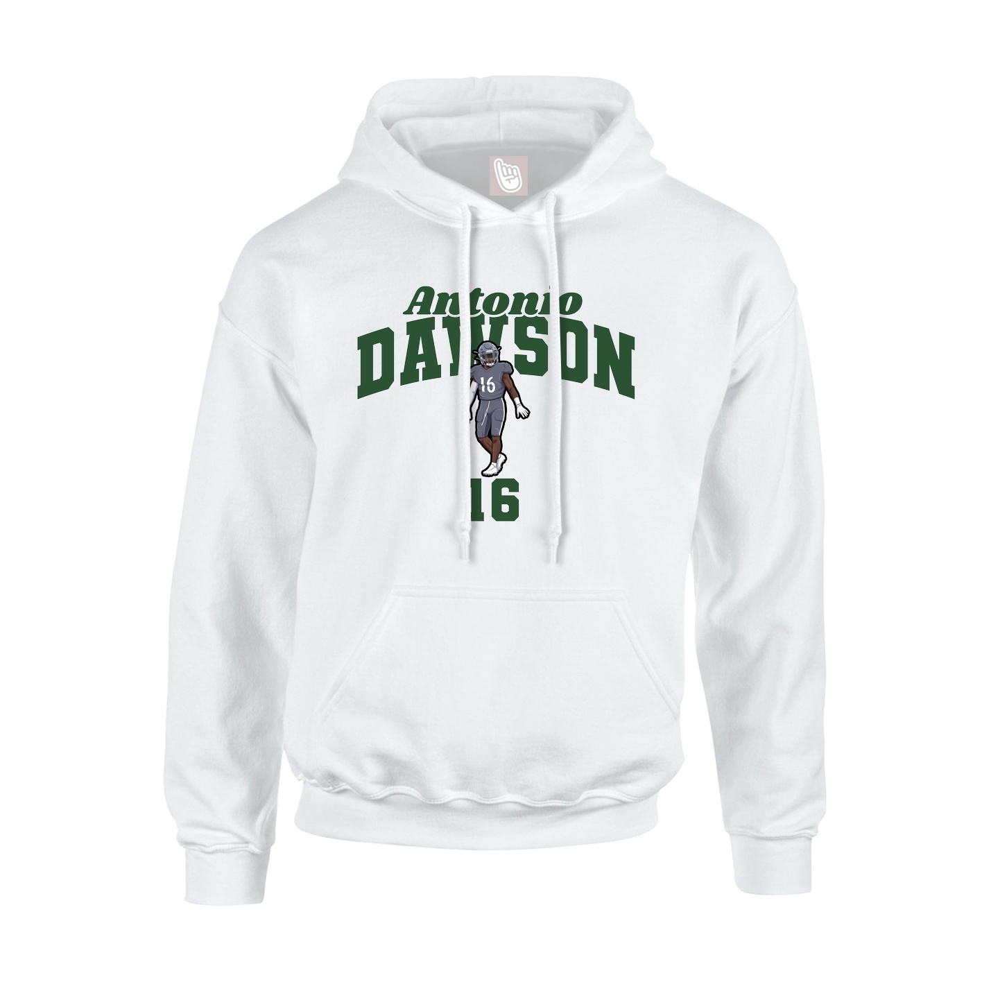 Hoodie — Signature Arch in White