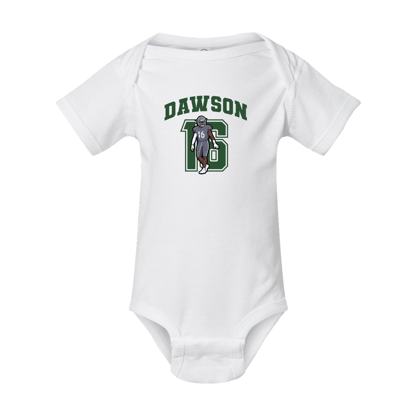Baby Onesie — Number in White