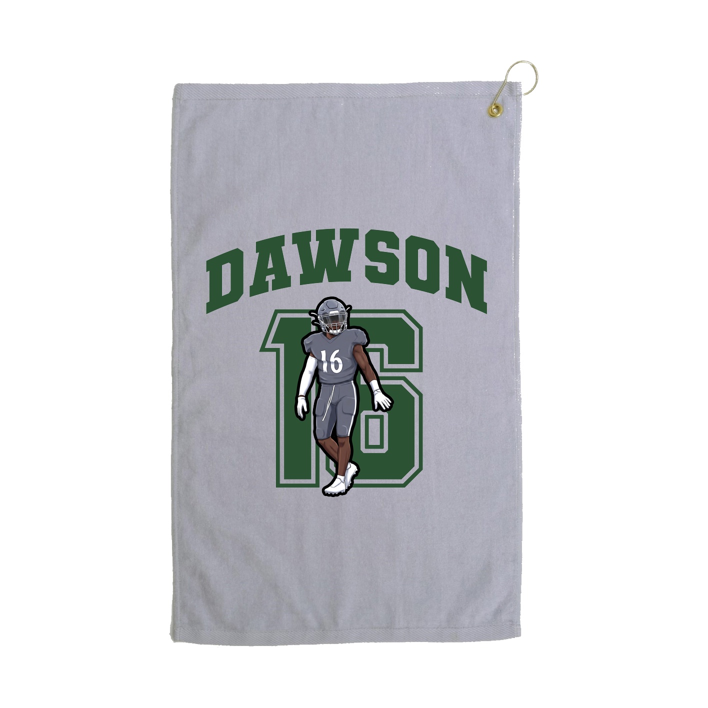 Golf Towel — Number in Grey