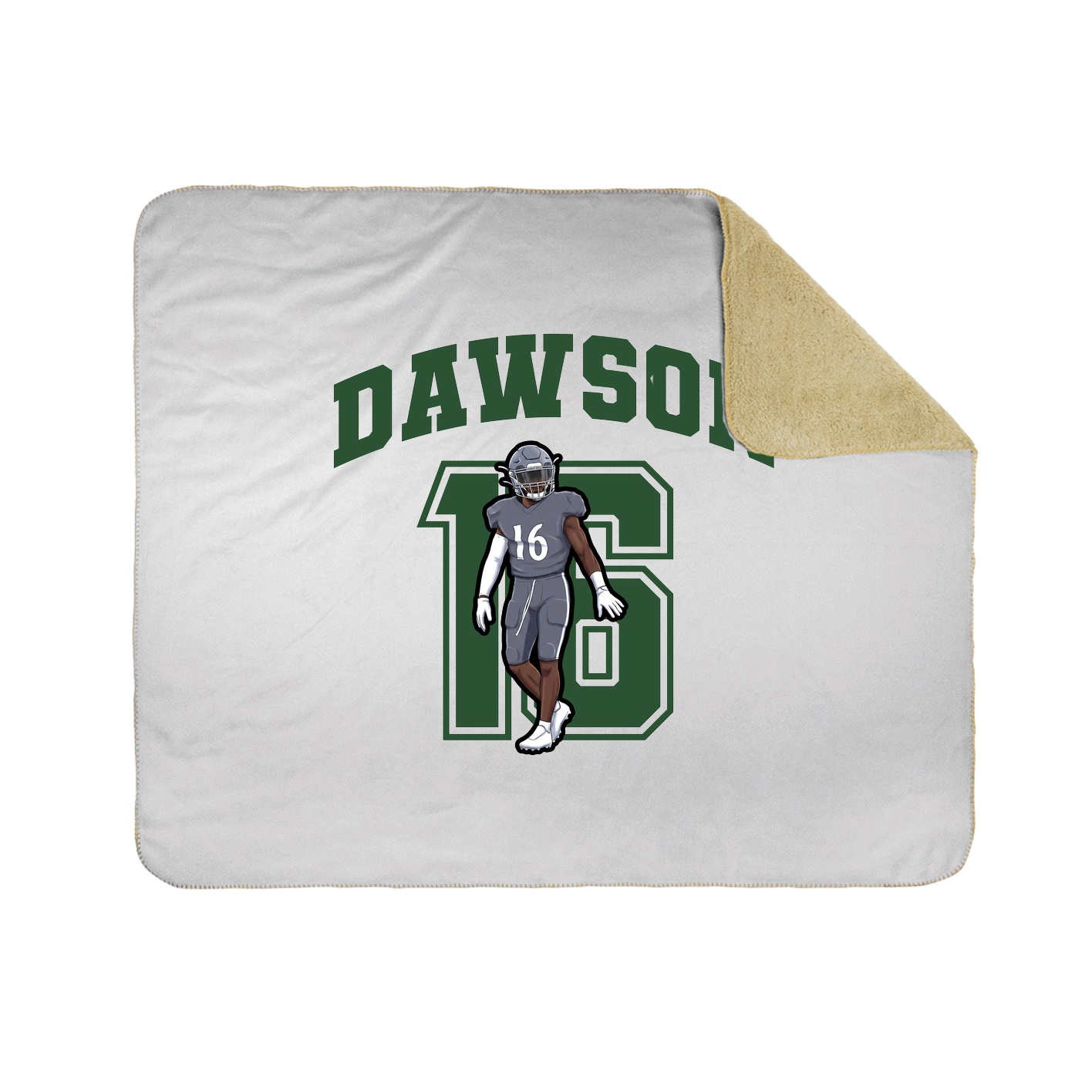Throw Blanket — Number in White