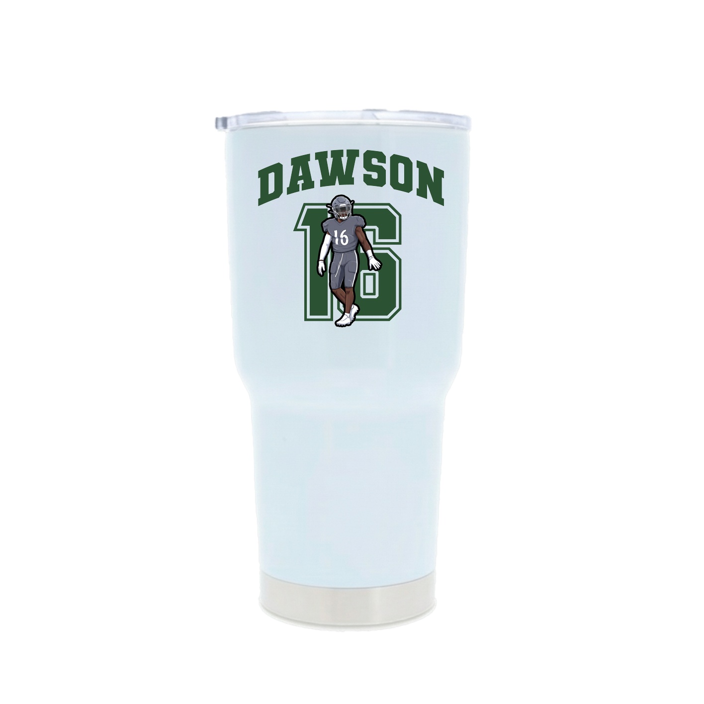 30oz Stainless Steel Tumbler — Number in White