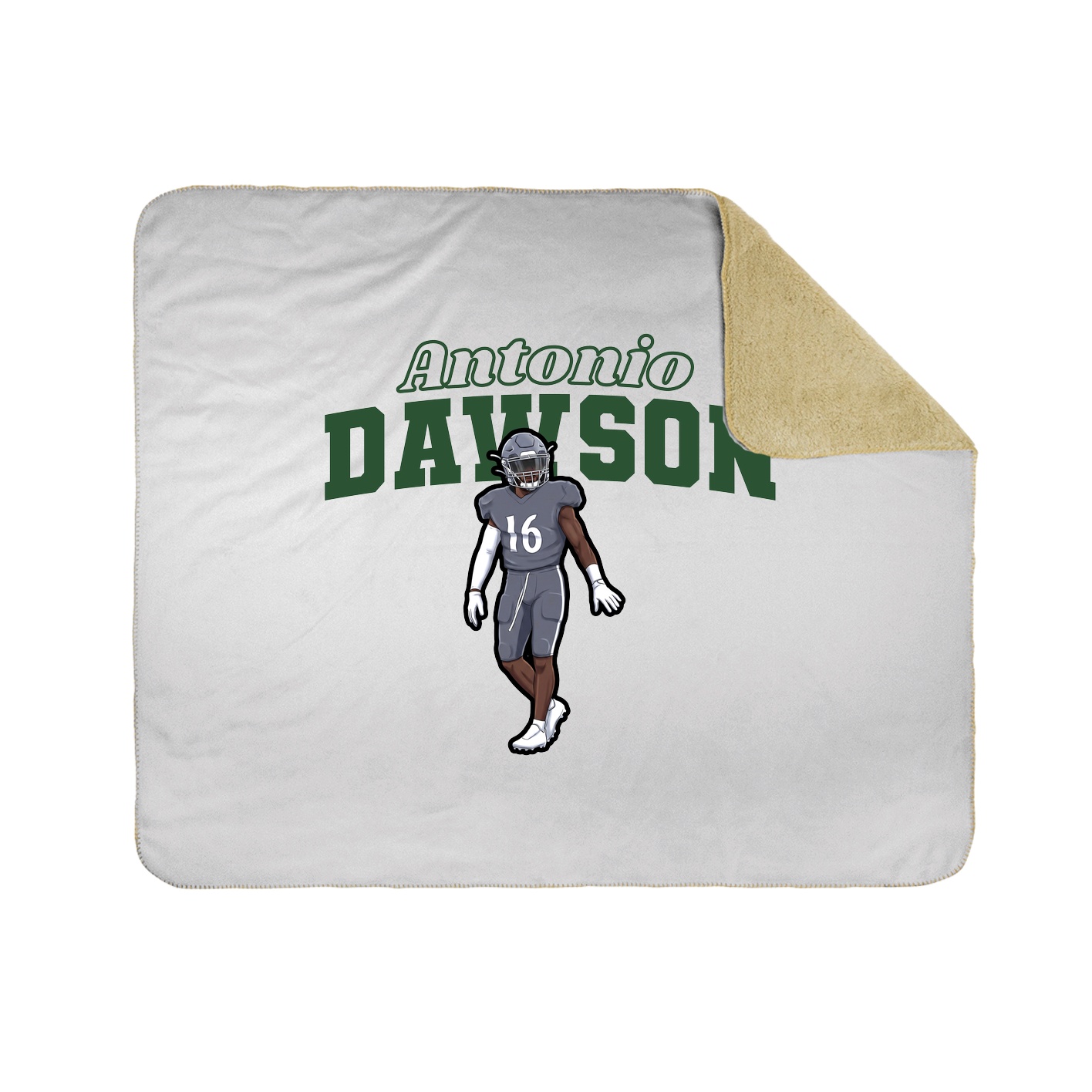 Throw Blanket — Name Arch in White