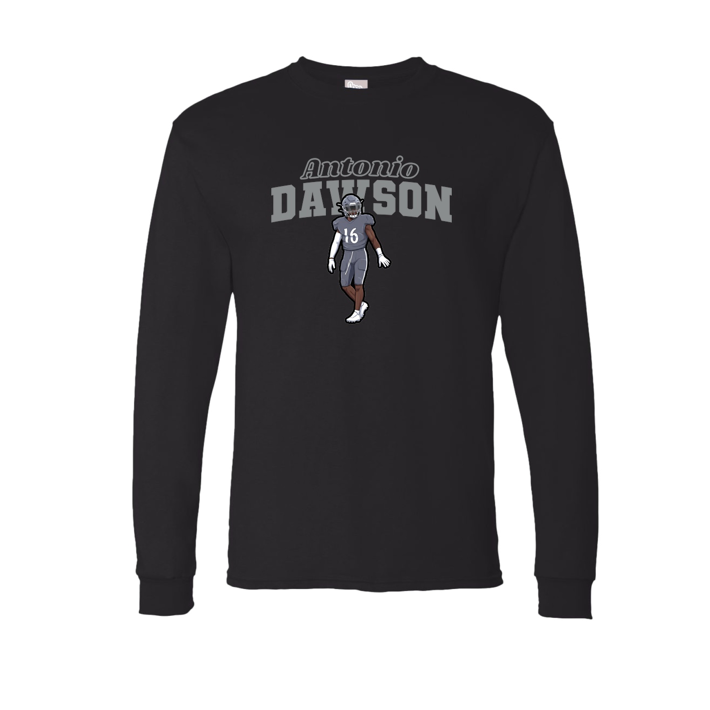Long Sleeve Tee — Name Arch in Black