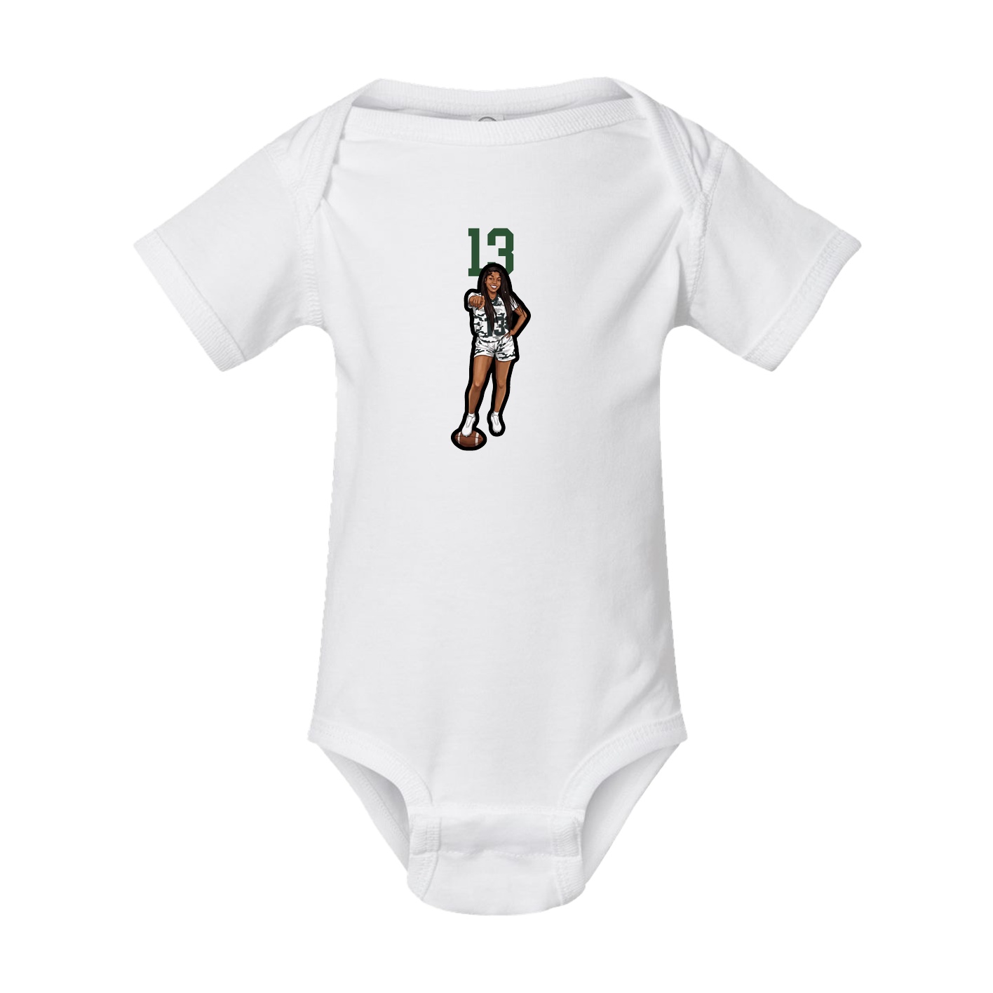 Baby Onesie — Number Top in White
