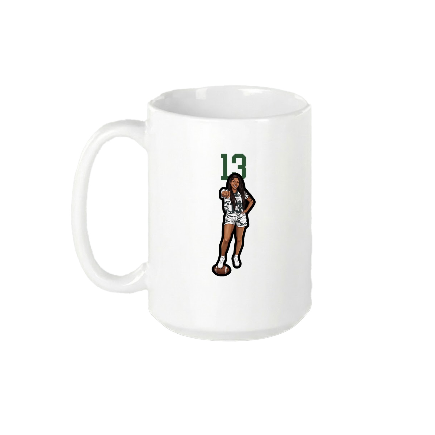 15oz Coffee Mug — Number Top in White