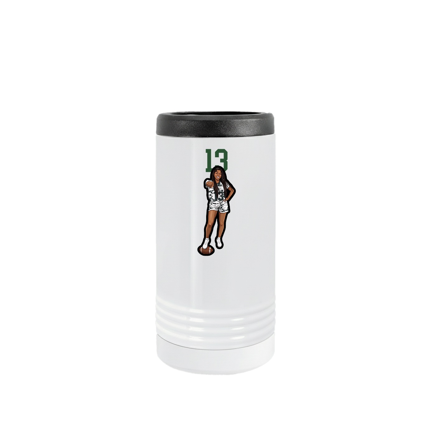 Slim Beverage Holder — Number Top in White