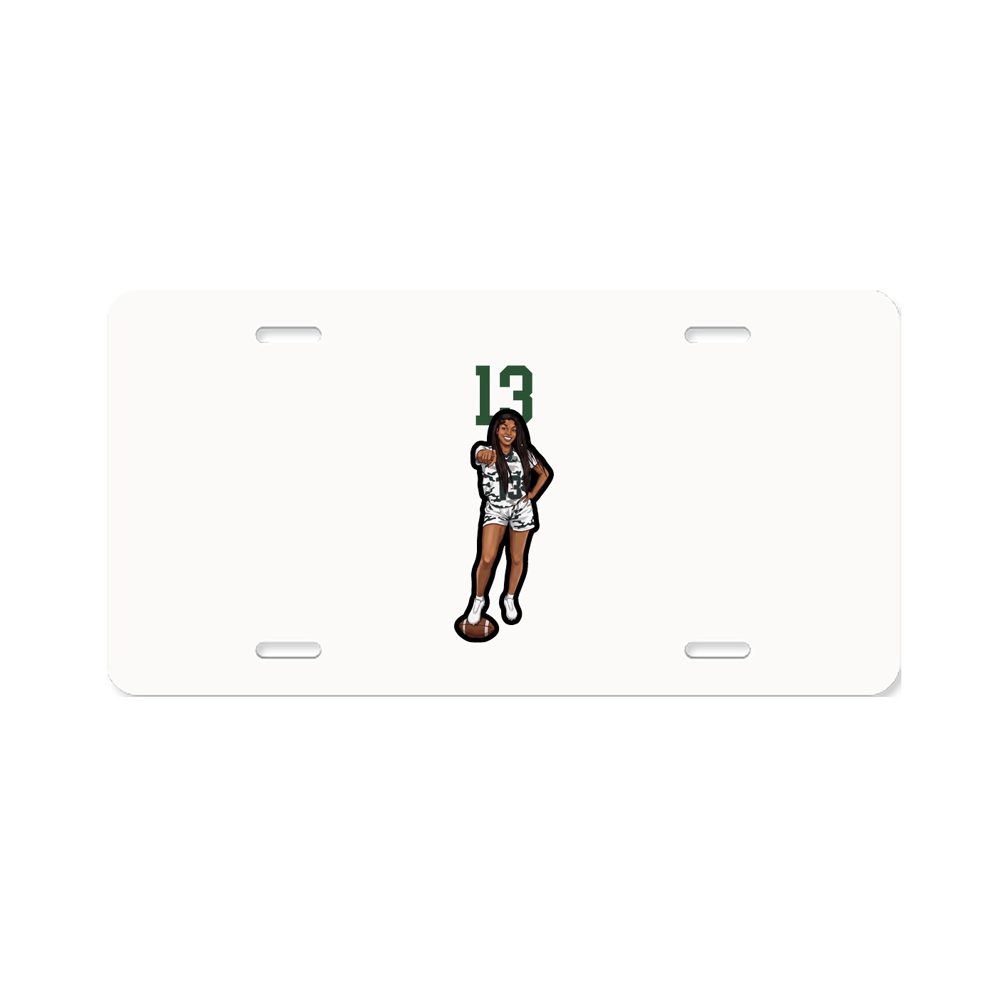 License Plate — Number Top in Classic