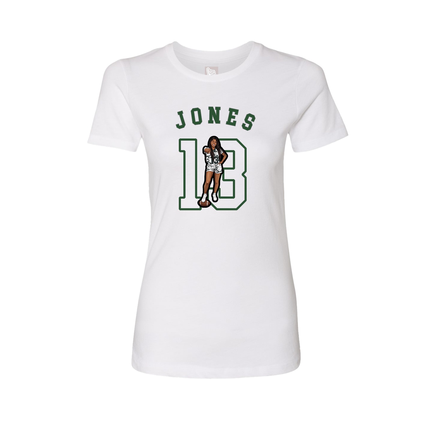 Fitted Women's Tee — Shirsey Arch in White