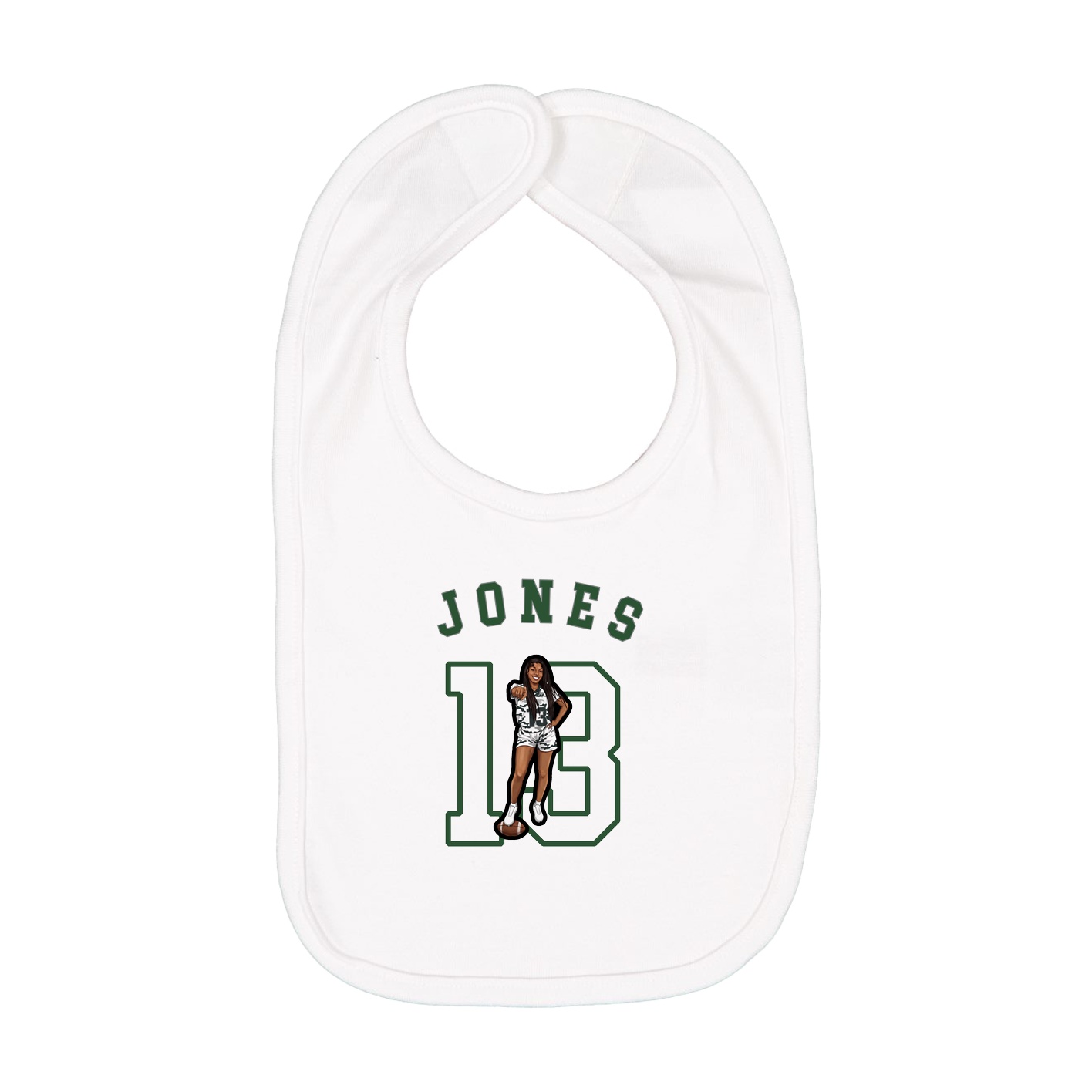 Infant Bib — Shirsey Arch in White