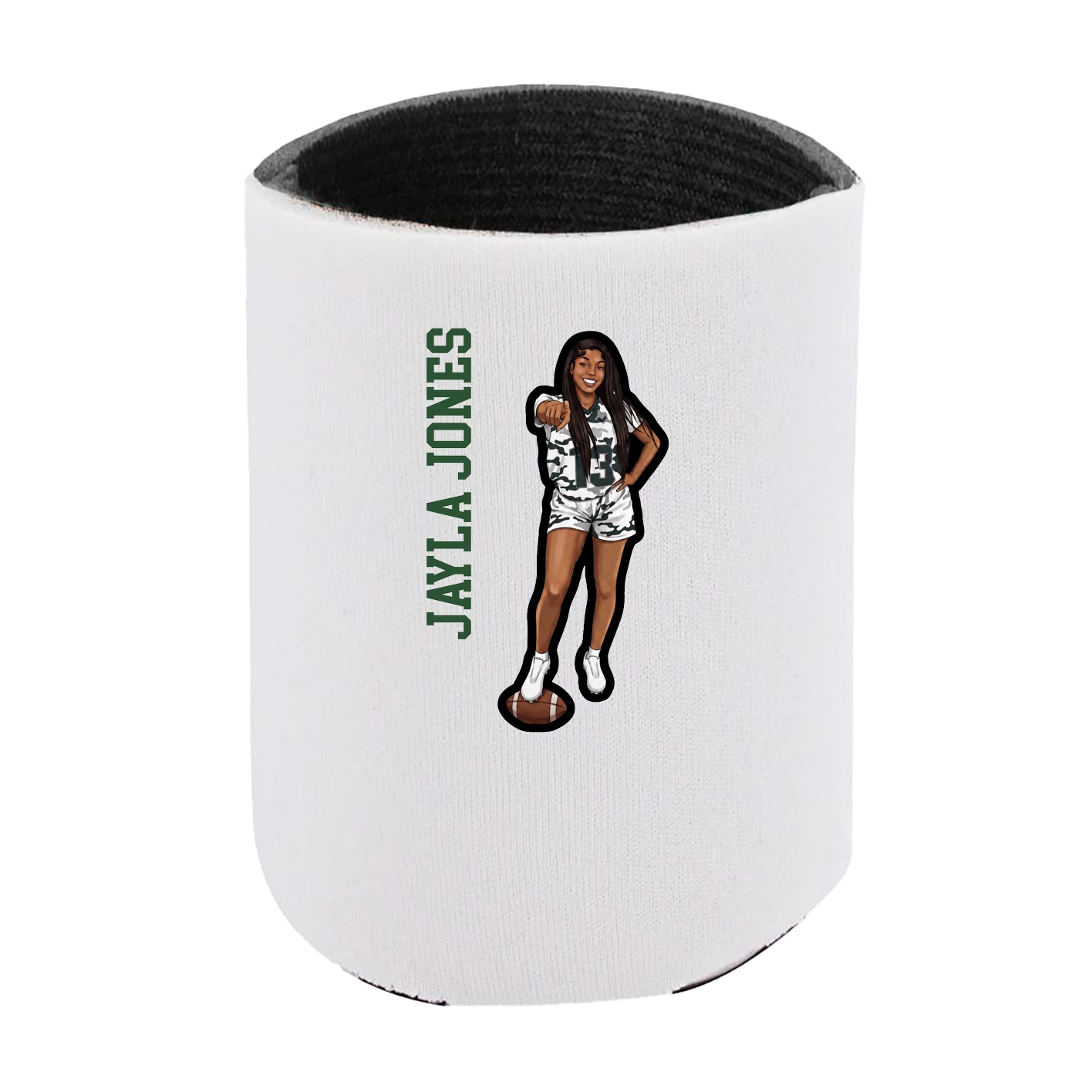 Can Holder — Name Vertical in White