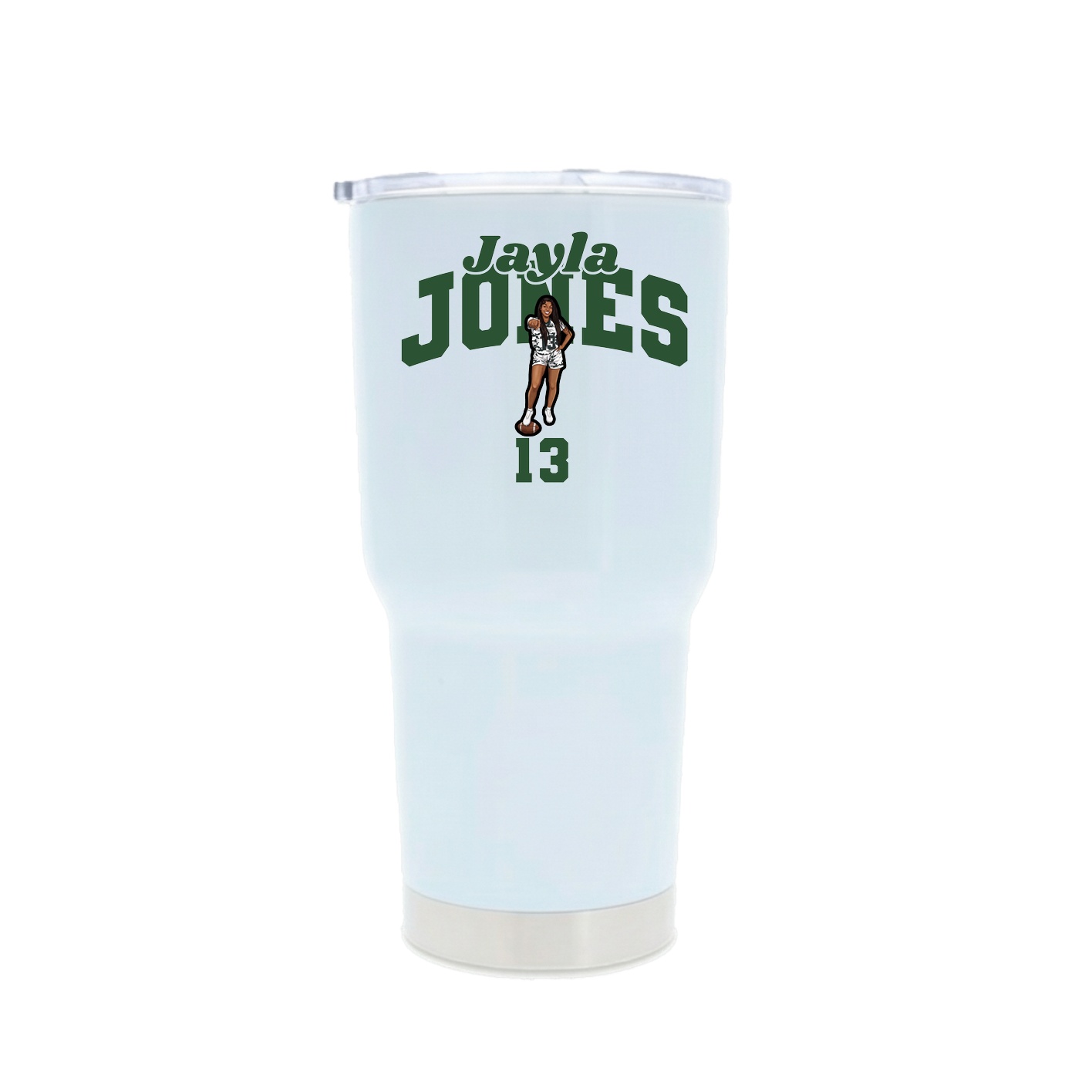 30oz Stainless Steel Tumbler — Signature Arch in White