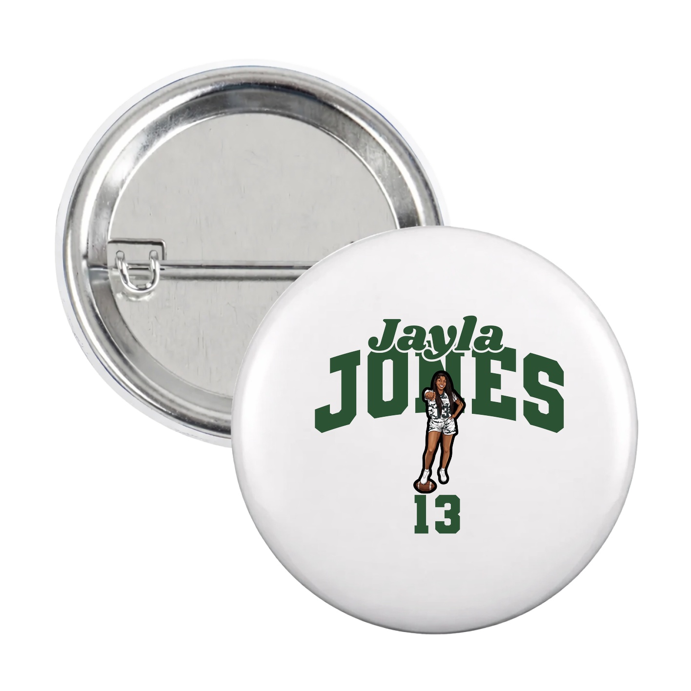 Game Day Button — Signature Arch in White